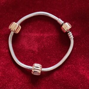 Pandora bracelet+2clips